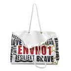 ENVNO1 Affirmation Weekender Bag - White