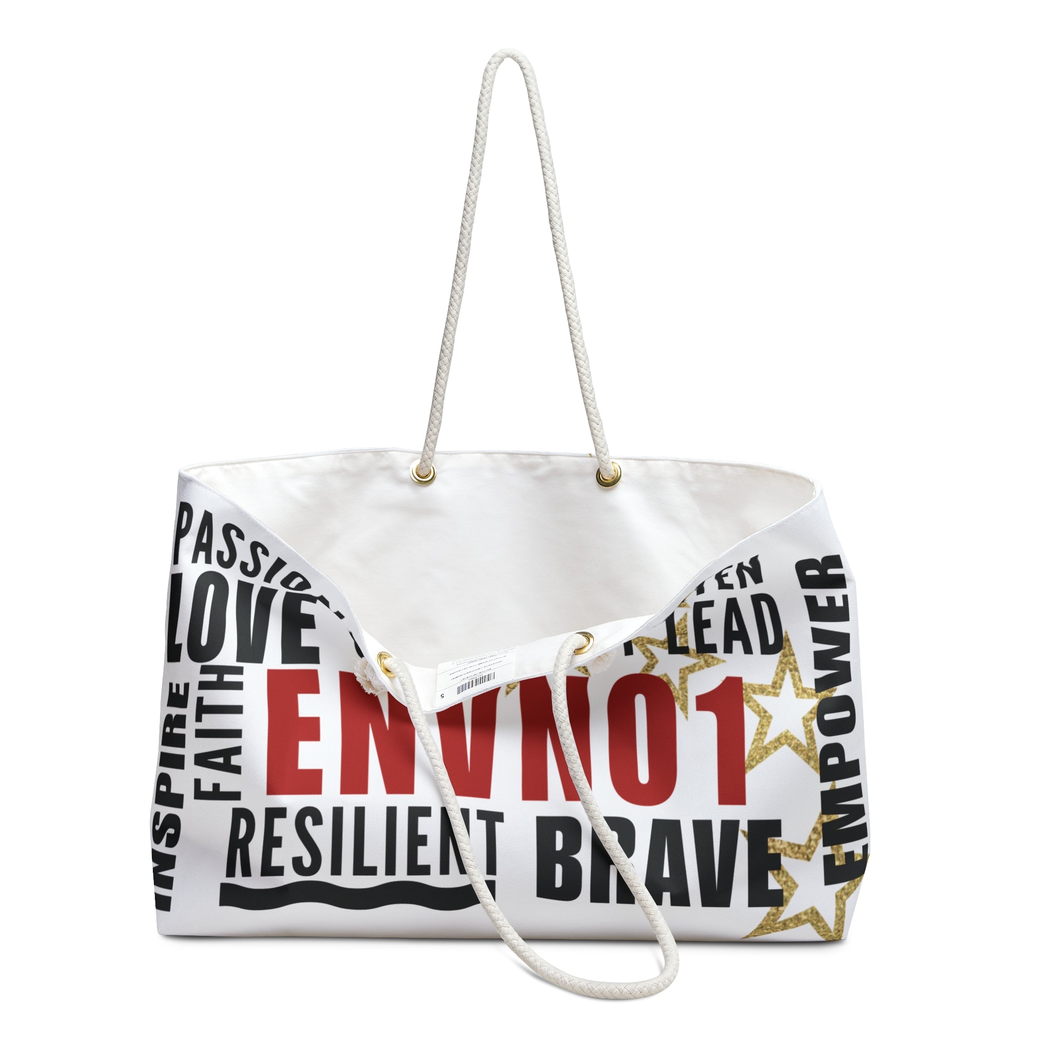 ENVNO1 Affirmation Weekender Bag - White