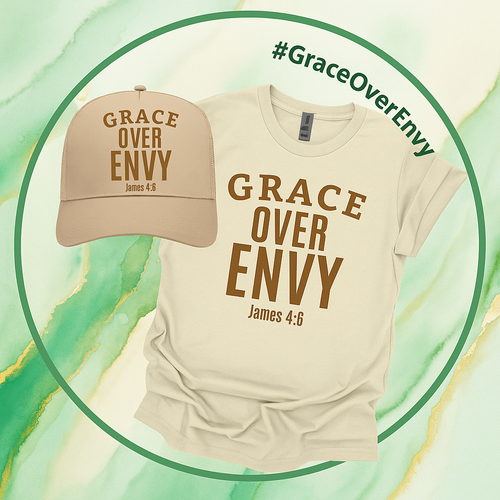 ENVNO1 'Grace Over Envy' – Sand T-Shirt