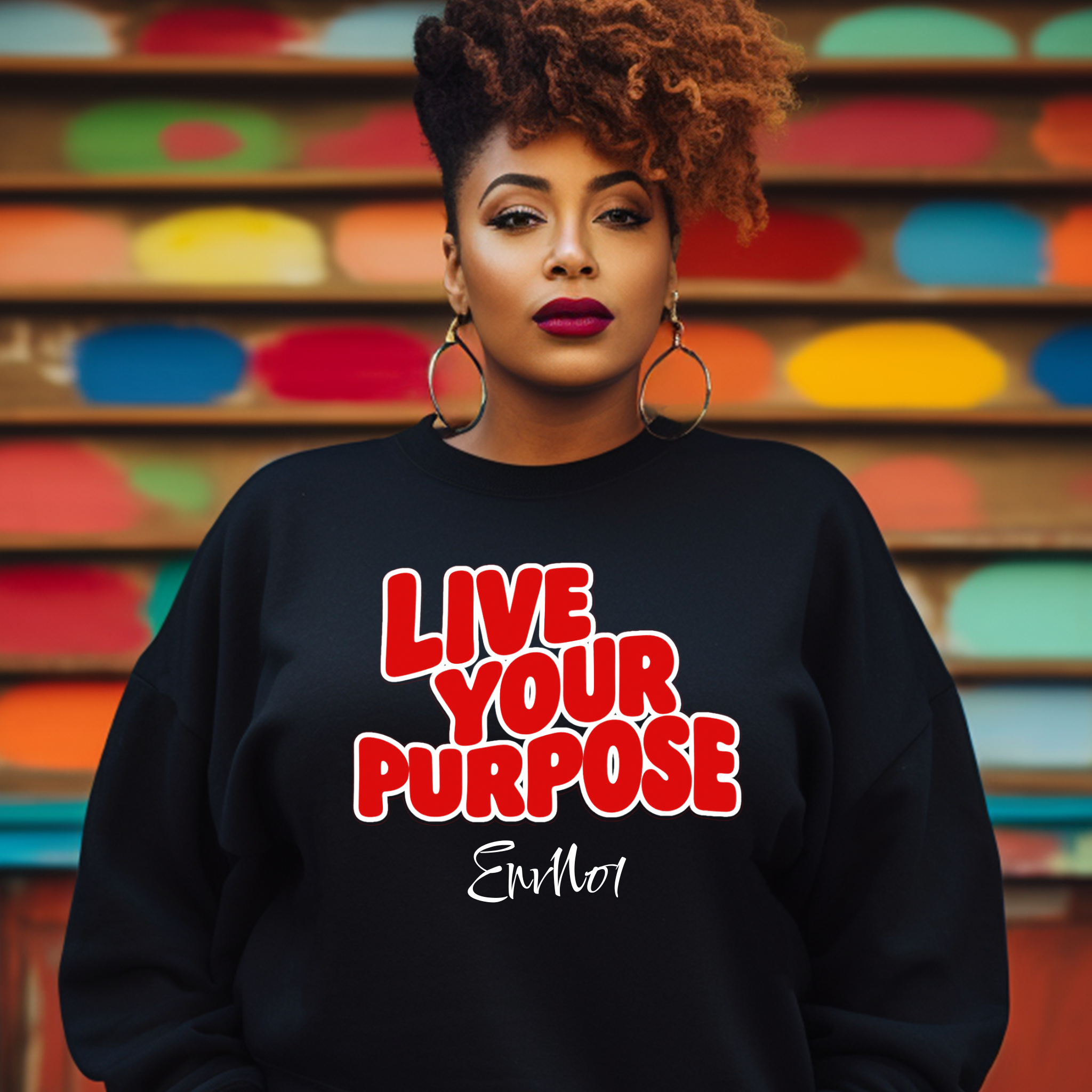 LIVE YOUR PURPOSE - PUFF Crewneck