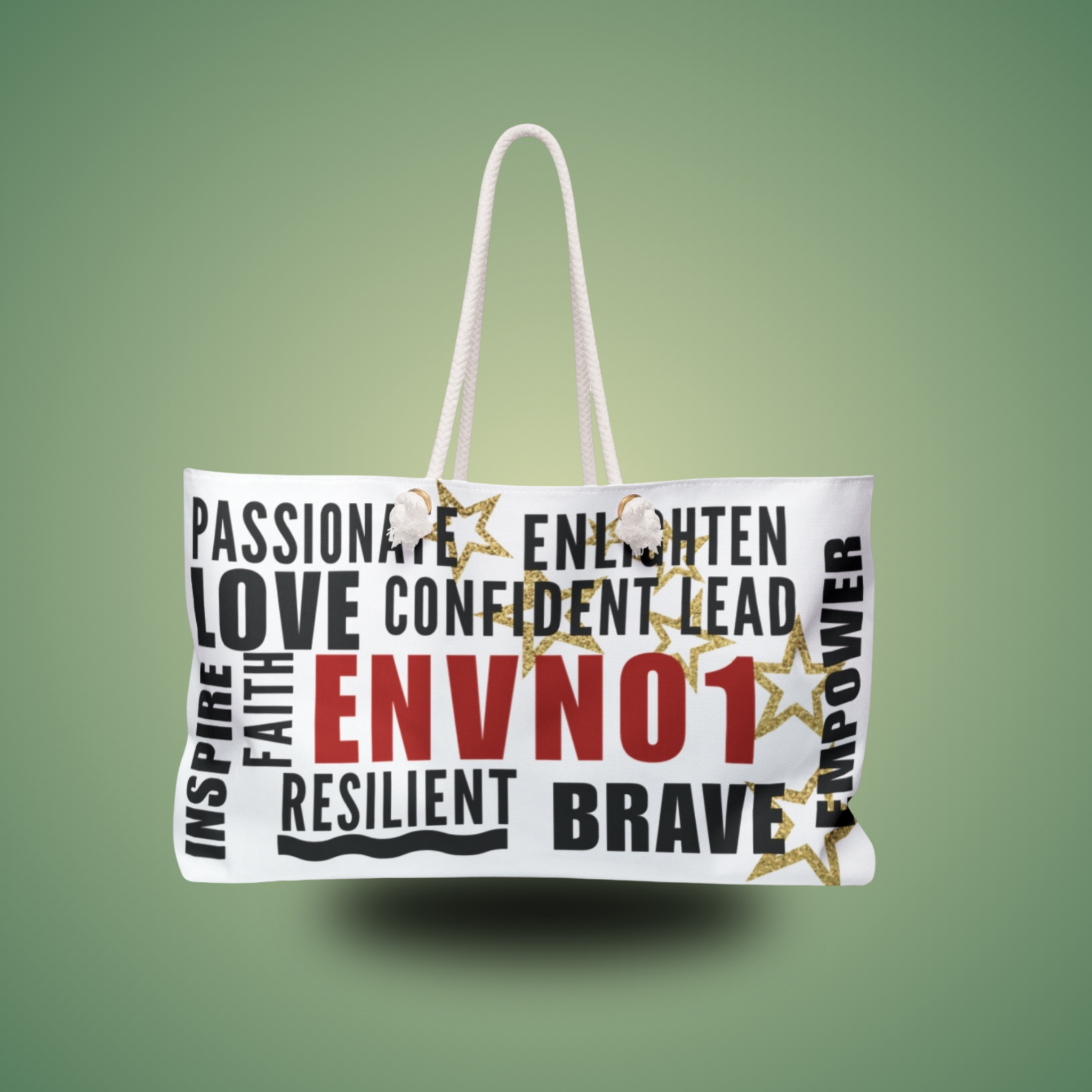 ENVNO1 Affirmation Weekender Bag - White