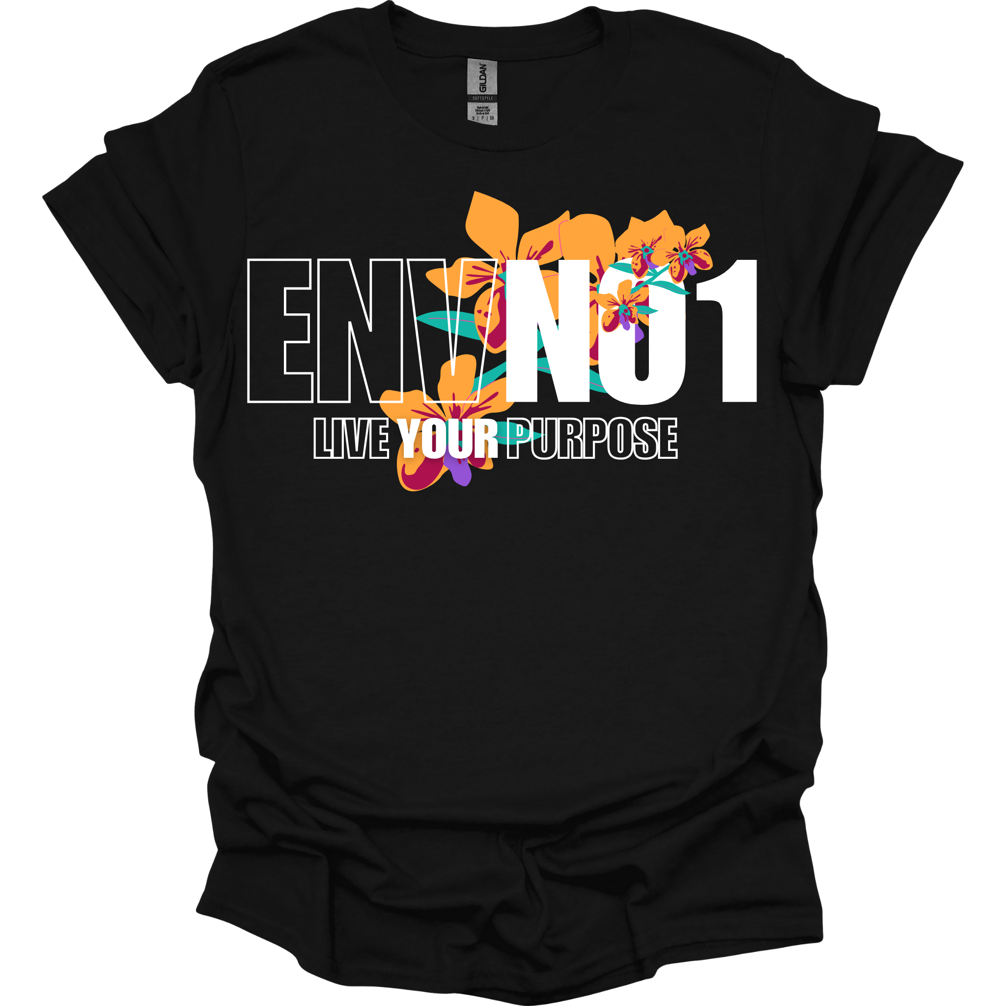 🌸 ENVNO1 "Floral" Tee – Live Your Purpose in Bloom