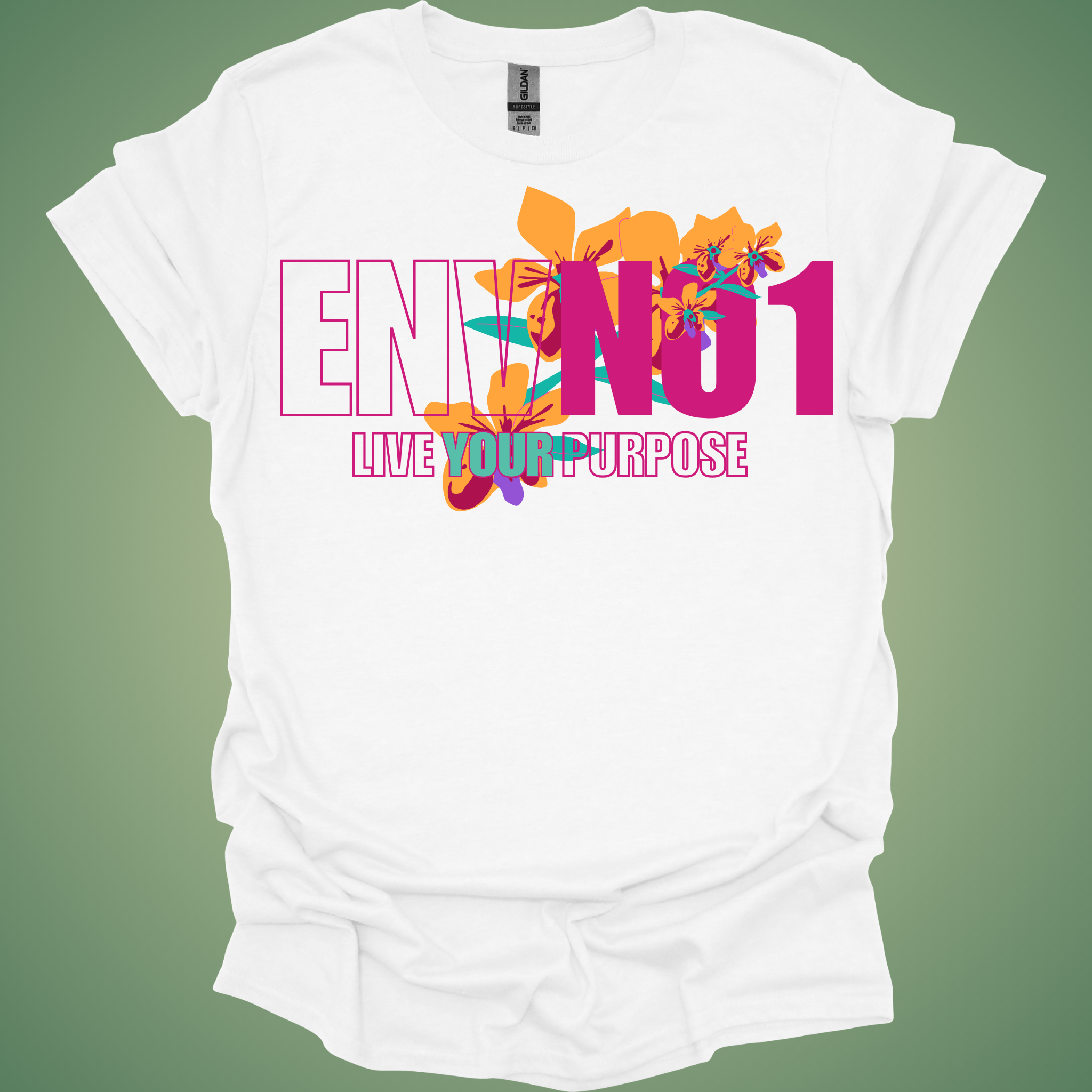 🌸 ENVNO1 "Floral" Tee – Live Your Purpose in Bloom