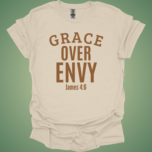 ENVNO1 'Grace Over Envy' – Sand T-Shirt
