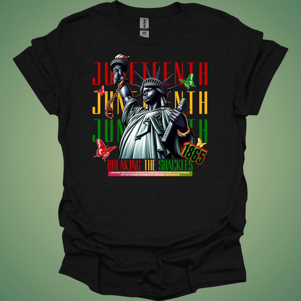 🔗 Juneteenth 'Break Every Chain' Tee (“Freedom Still Rings: Juneteenth Tees Now $20 While Supplies Last”)