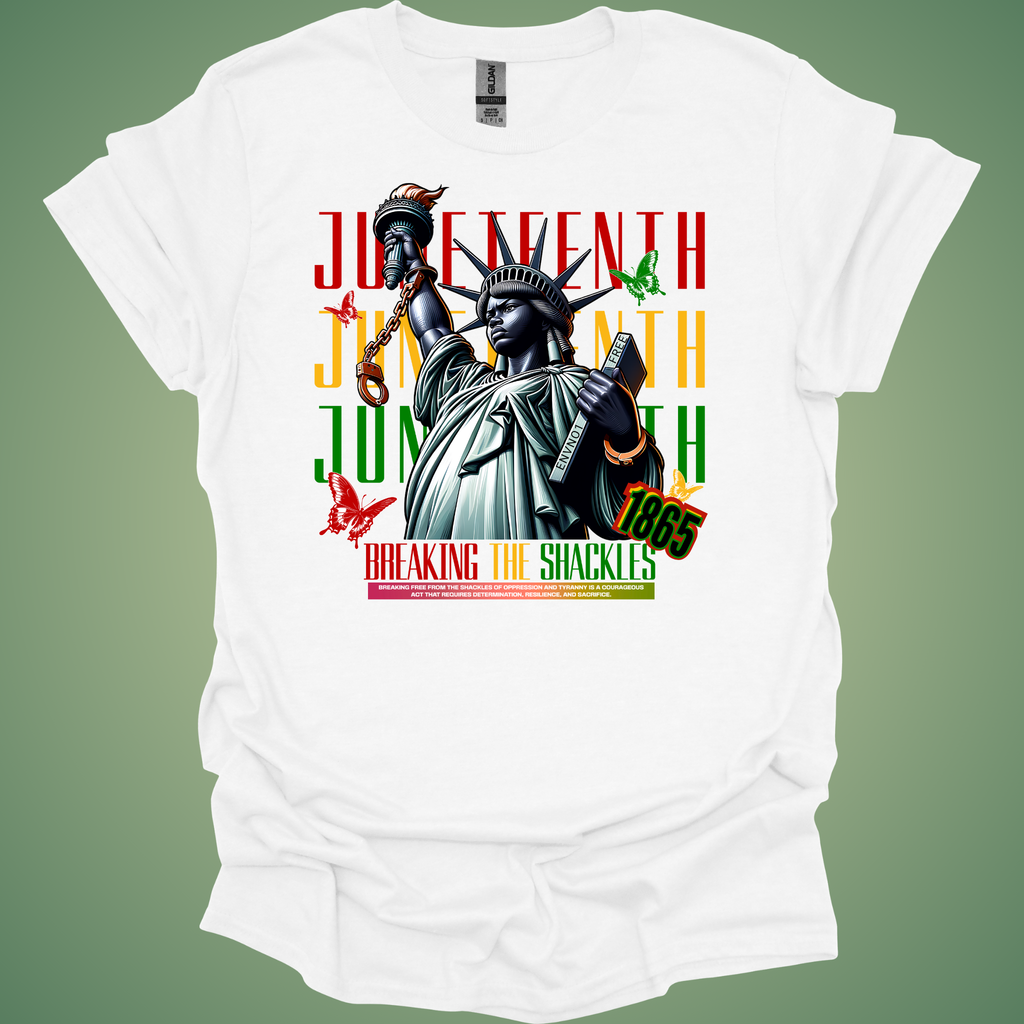 🔗 Juneteenth 'Break Every Chain' Tee (“Freedom Still Rings: Juneteenth Tees Now $20 While Supplies Last”)