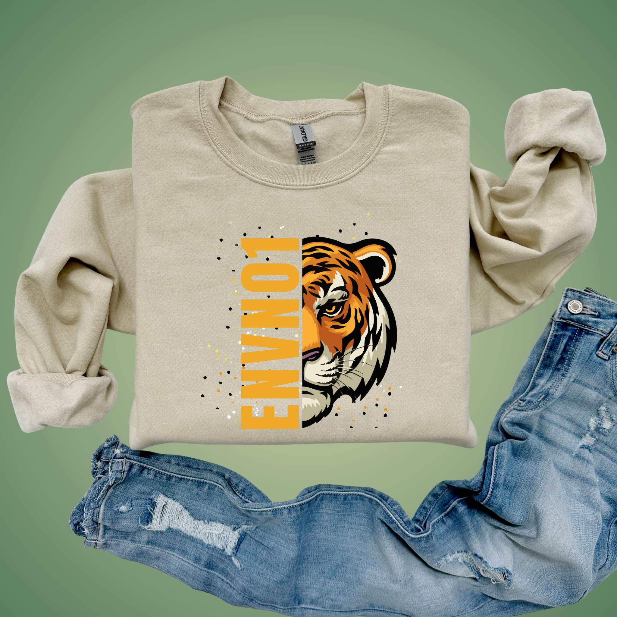 ENVNO1 “Tiger Split” Crewneck